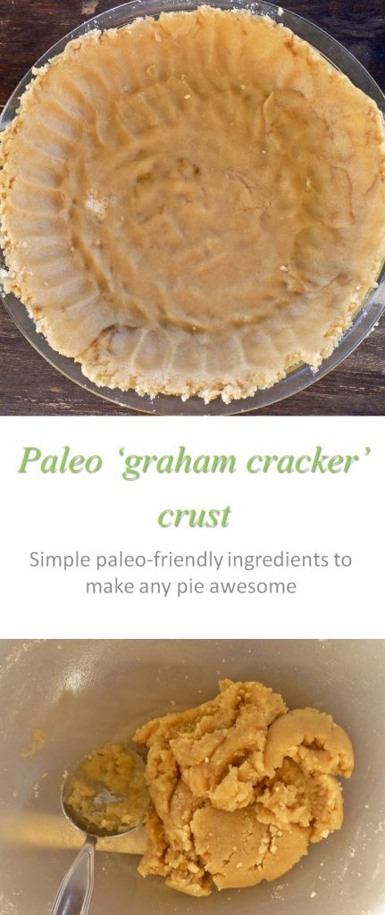 A simple Paleo pie crust using simple ingredients such as almond flour, honey and coconut oil for any pie needs, any time of year! #pie