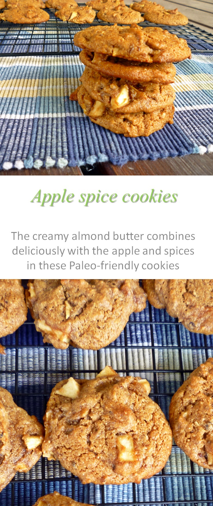 Apple spice cookies, made with Paleo-friendly ingredients, bring magic to your mouth any time of the year! #cookies