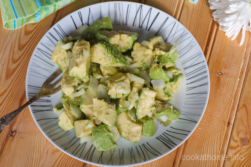 A simple, yet tasty, avocado salad with a slight zing. #avocado