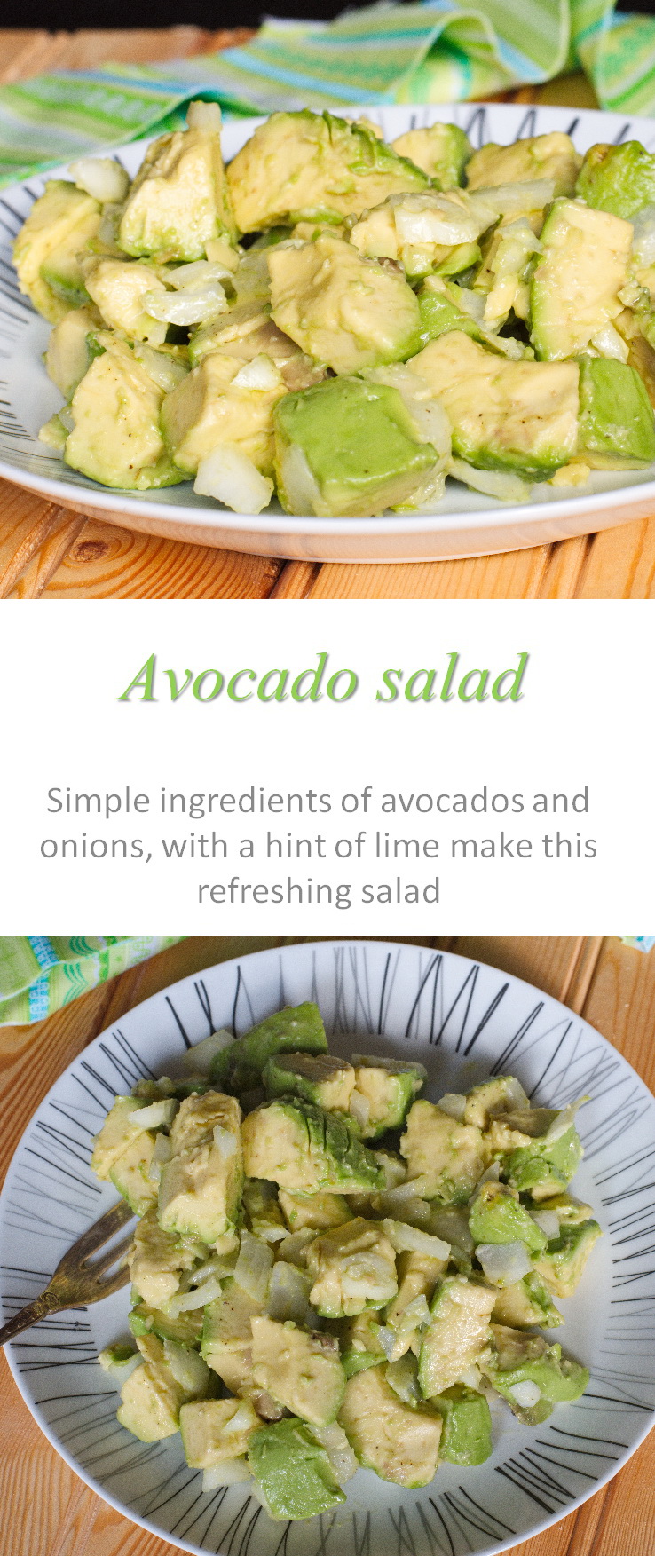 A simple, yet tasty, avocado salad with a slight zing. #avocado