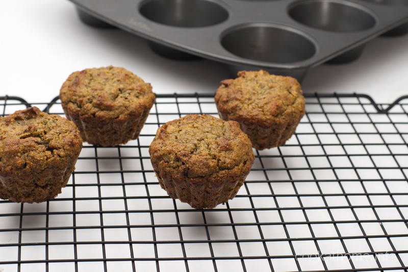 Gluten and dairy-free bran muffins, sweetened only with dates, that are really moist and yummy with almost any topping you wish, or just plain! #bran