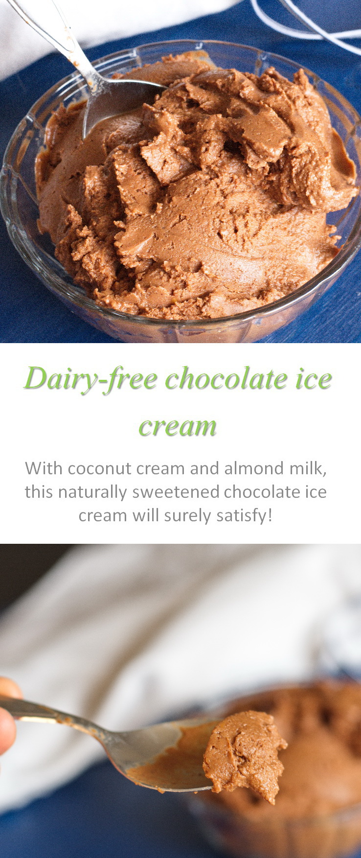 Dairy-free, sweetened only with honey, this creamy chocolate ice cream will satisfy even the pickiest ice cream critic! #icecream