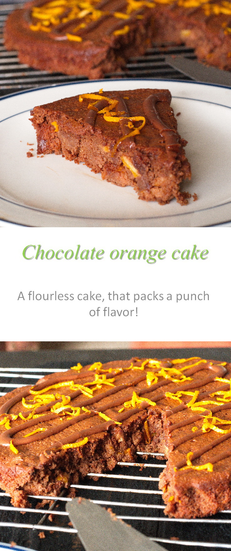 This chocolate orange cake is fully gluten and dairy-free, with simple ingredients and a great tang from the oranges! #orange