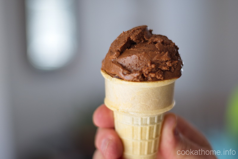 Dairy-free chocolate peanut butter ice cream - creamy and yummy! #icecream