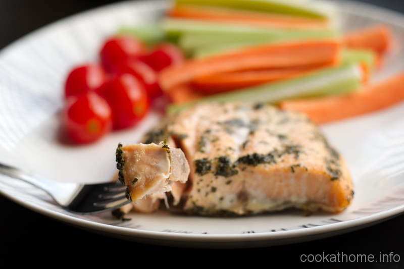 Salmon marinated with cilantro and lime makes a tasty cilantro lime salmon meal for any time of day! #salmon