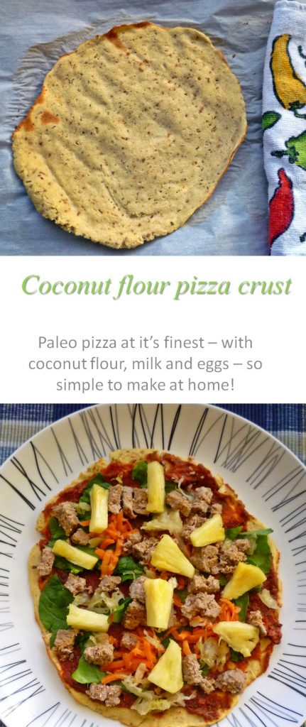 This Paleo pizza crust is so simple and tasty - just waiting for your creative toppings to be added! #pizza