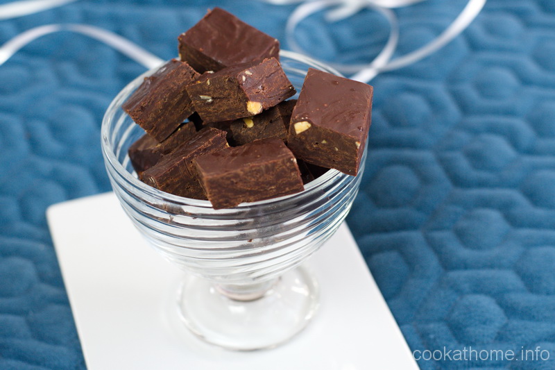 Simply add chocolate to condensed milk, chill, and you have an extremely awesome and easy fudge!  And the dairy-free version is as good, if not better! #fudge