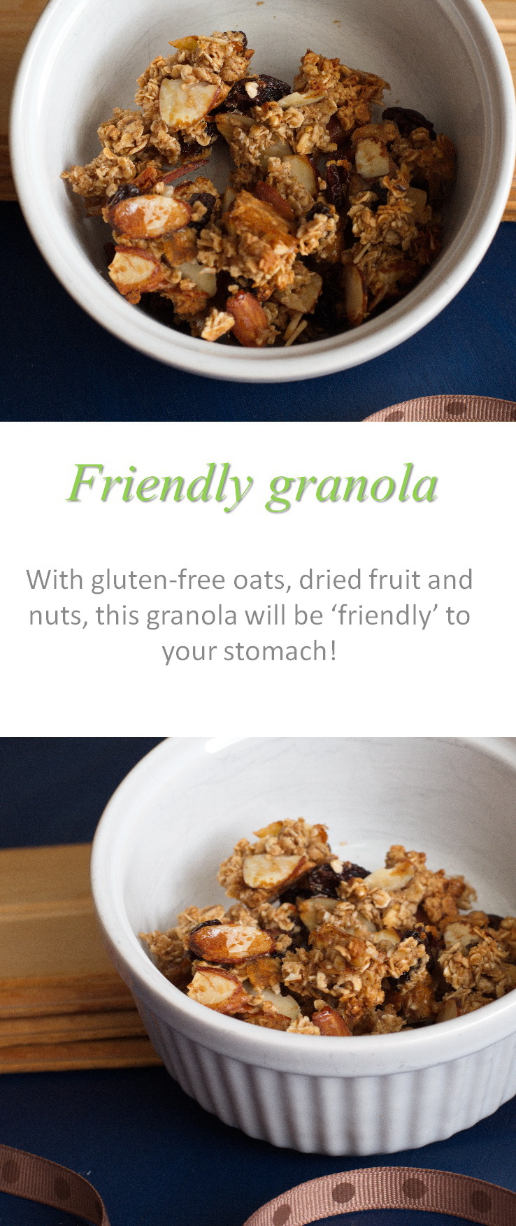 This friendly granola recipe is easy to make, and eat, for many people with dietary requirements. And you can mix and match any ingredients you have in the cupboard. #granola