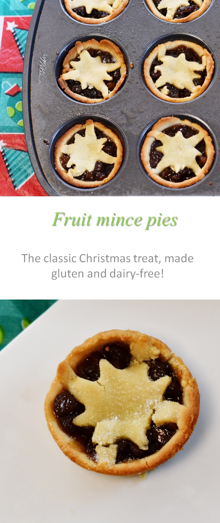 A fruity filling and a gluten-free pastry base for fruit mince pies. A little crumbly, but well worth the effort, especially at Christmas-time! #mincepies