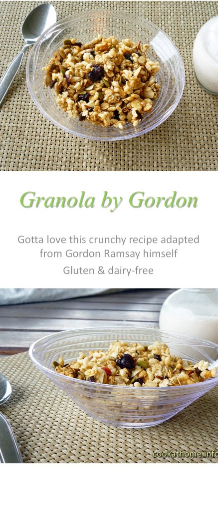 A crispy and crunchy granola full of puffed rice, oats, nuts and seeds, all inspired by Gordon Ramsay himself - enjoy this granola by Gordon! #granola