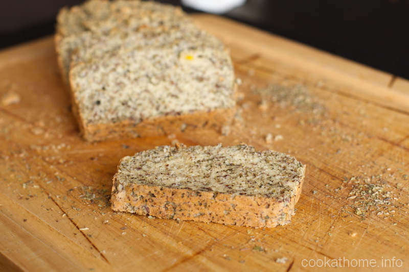 This Paleo herb bread is a perfect side for any meal - so good to mop up those extra juicy sauces! #bread #paleo #cookathome #glutenfree #dairyfree