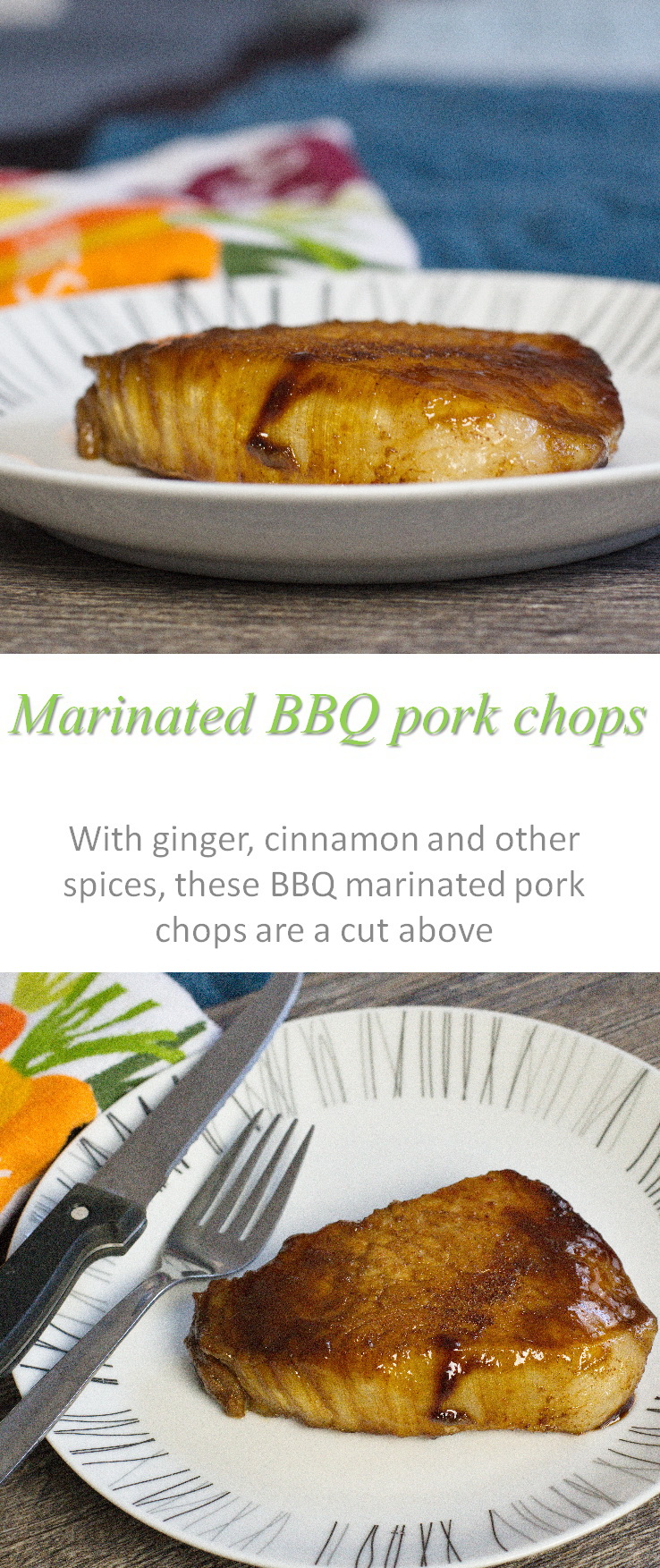 Pork chops with a paleo-friendly BBQ marinade that will get your taste-buds tingling! #BBQ