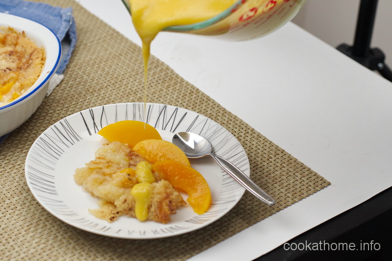 This peach cobbler is a great way to use up a whole heap of peaches - with lots of peeled and cut peaches required, but really easy to make. #peachcobbler