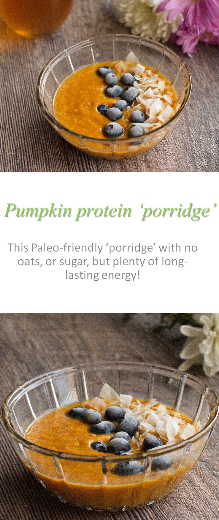 How to have porridge with no oats?  Give this pumpkin protein porridge a go on those chilly mornings! #porridge