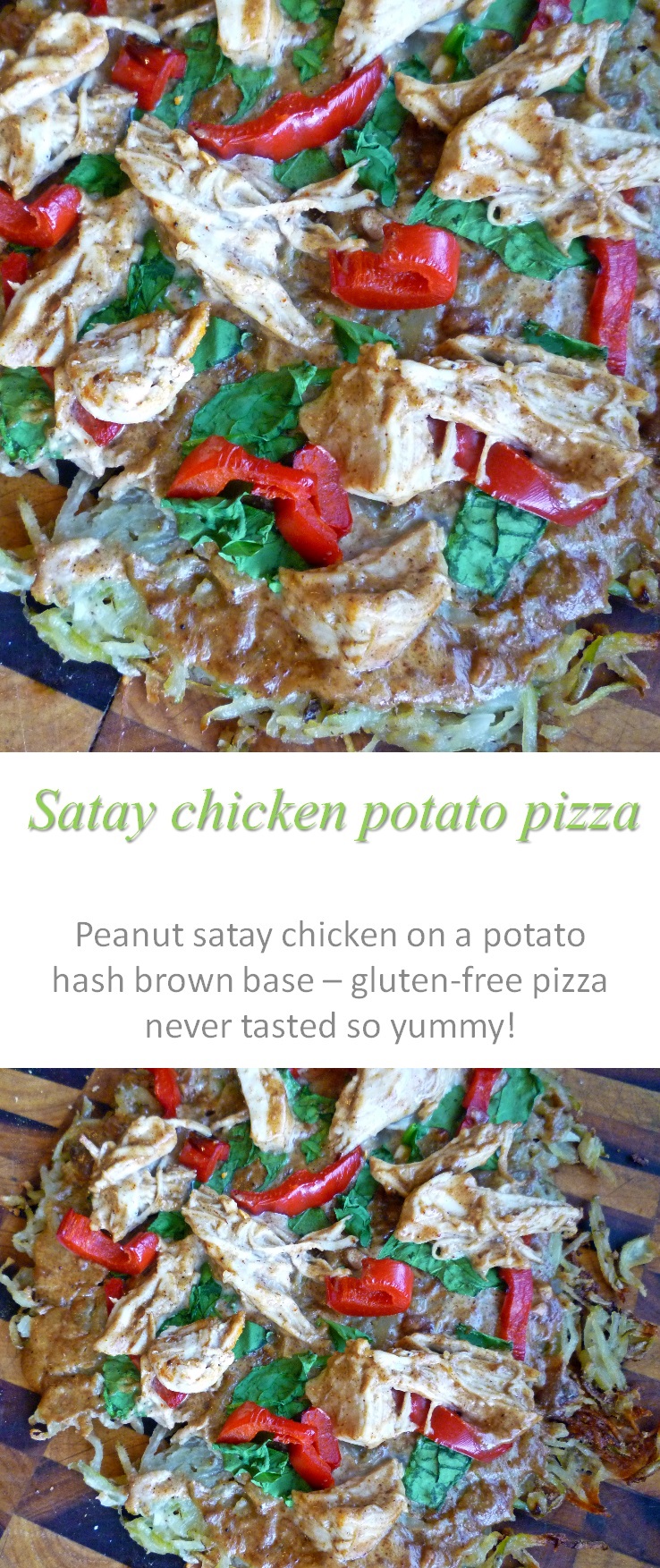 Cook at home Satay chicken potato pizza Cook at Home