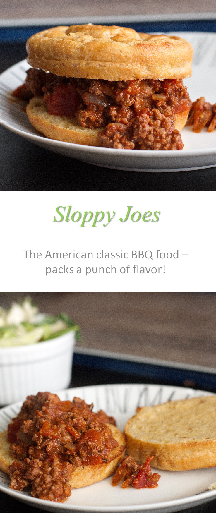 Sloppy Joes - the classic American BBQ food - with lots of flavor and a little heat, but no gluten or dairy! #sloppyjoes #cookathome #glutenfree #dairyfree
