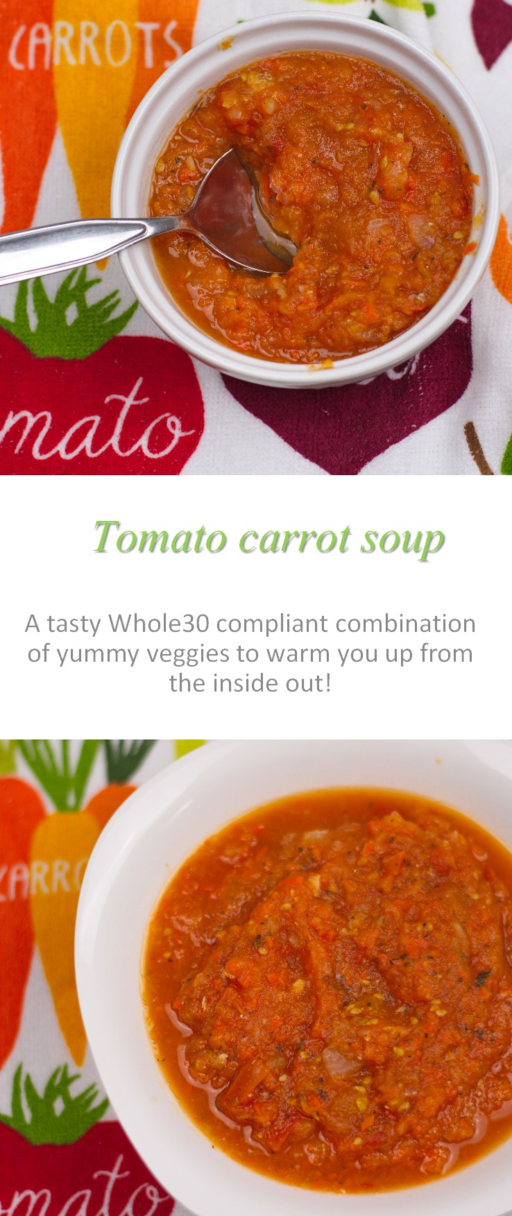 What's more comforting than tomato soup on a cold winter's day?  Add some carrots and make this tomato carrot soup! #soup