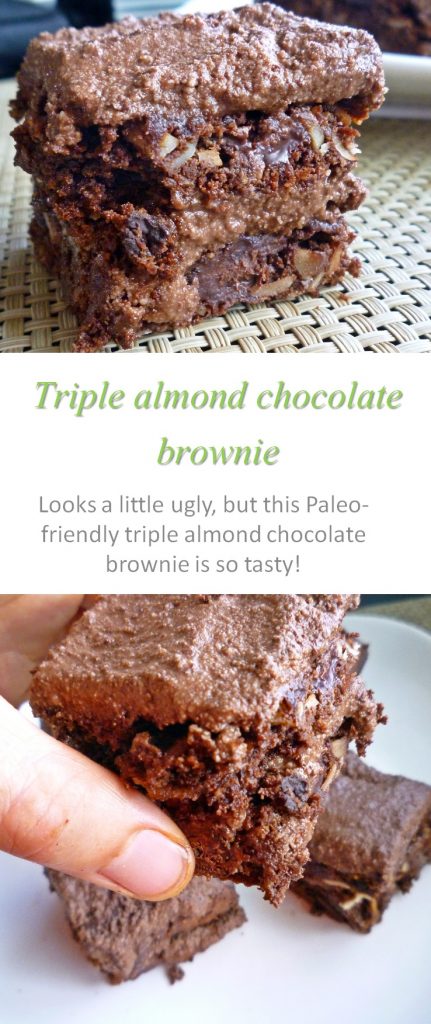 Triple almond chocolate Paleo brownie