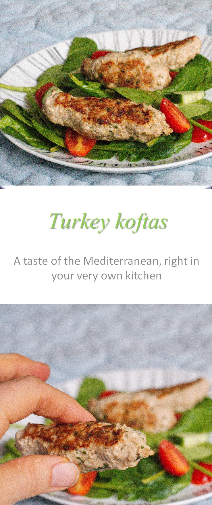 A great Middle Eastern option for an easy weeknight dinner, these turkey koftas have great flavor and so easy to make. #koftas